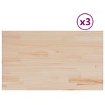 vidaXL Dessus de table 3 Pièces 80x47x2 5cm rectangulaire bois pin massif