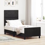 Cadre de lit vidaXL Noir 80x200 cm Velours