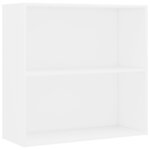 Vidaxl bibliothèque à 2 niveaux blanc 80x30x76 5 cm aggloméré