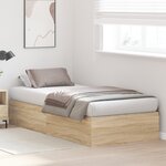 Cadre de Lit de Rangement vidaXL Chêne Sonoma 80x200 cm