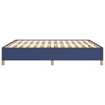 vidaXL Cadre de lit sans matelas bleu 160x200 cm tissu