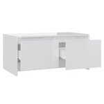 vidaXL Table basse blanc brillant 90x50x41 5 cm bois d'ingénierie