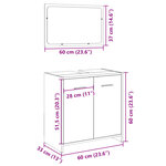 vidaXL Ensemble de meubles de salle de bain 2 Pièces chêne sonoma