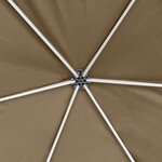 vidaXL Chapiteau hexagonal et parois latérales 3 6x3 1 m taupe 220g/m²