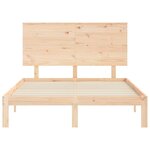 vidaXL Cadre de lit avec tête de lit 140x190 cm bois massif