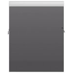 vidaXL Armoire d'évier avec lavabo intégré Gris brillant Aggloméré