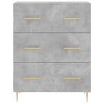 vidaXL Buffet haut Gris béton 69 5x34x180 cm Bois d'ingénierie