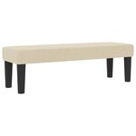 vidaXL Lit à ressorts avec Matelas & Banc Crème 120x200 cm Tissu