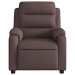 vidaXL Fauteuil inclinable électrique Marron foncé Tissu