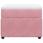 vidaXL Sommier à lattes de lit avec matelas Rose 100x200 cm Velours