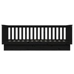 vidaXL Lit de jour sans matelas noir 80x200 cm bois de pin massif