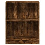 vidaXL Bibliothèque Chêne fumé 60x24x76 cm Bois d'ingénierie