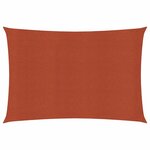 vidaXL Voile d'ombrage 160g/m² rectangulaire terre cuite 3 5x4 5m PEHD