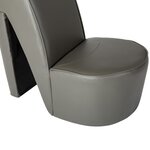 vidaXL Chaise en forme de chaussure à talon haut Gris Similicuir