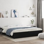 vidaXL Cadre de lit avec tiroirs sans matelas noir 200x200 cm