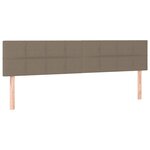 vidaXL Sommier à lattes de lit avec matelas LED Taupe 160x200 cm Tissu