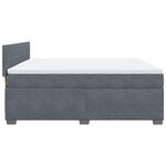 vidaXL Sommier à lattes de lit et matelas Gris foncé 180x200cm Velours