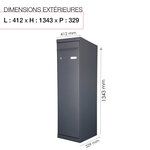 Boite à colis Twin L Gris anthracite 0206 MS