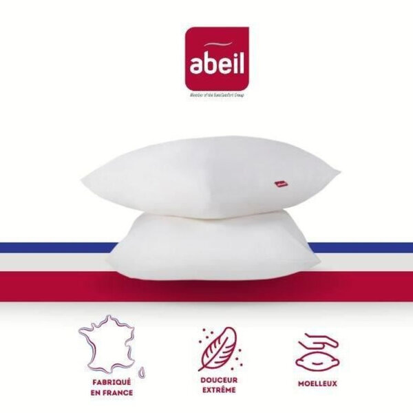 2 oreillers Douceur 60 x 60 cm - Blanc