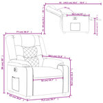 vidaXL Fauteuil inclinable électrique Marron Similicuir