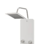 vidaXL Panneau de douche Verre 25x47 5x130 cm Blanc