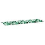 vidaXL Coussin de banc de jardin avec motif de feuilles 180x50x4 cm en tissu Oxford