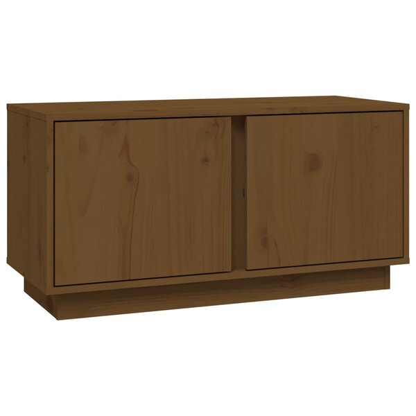 vidaXL Meuble TV Marron miel 80x35x40 5 cm Bois de pin massif