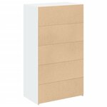 vidaXL Buffet haut blanc 70x41x124 cm bois d'ingénierie