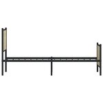 vidaXL Cadre de lit en métal sans matelas chêne sonoma 75x190 cm