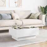 vidaXL Table basse avec LED blanc 70x50x30 cm bois d'ingénierie