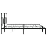 vidaXL Cadre de lit métal avec tête de lit noir 183x213 cm