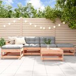 vidaXL Salon de jardin 6 Pièces avec coussins bois massif Douglas