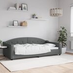 vidaXL Lit de repos gris foncé 100x200 cm tissu