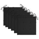 vidaXL Chaises de jardin empilables avec coussins lot de 6 Teck solide