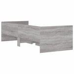 vidaXL Cadre de lit sans matelas sonoma gris 75x190 cm