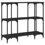 vidaXL Table console noir 102x35x90 cm bois d'ingénierie