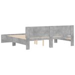 vidaXL Cadre de lit sans matelas gris béton 160x200 cm