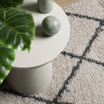 vidaXL Tapis shaggy à poils longs moderne beige anthracite 60x110 cm