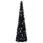 vidaXL Sapin de Noël artificiel escamotable noir 180 cm PET