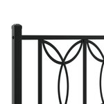 vidaXL Cadre de lit métal sans matelas avec pied de lit noir 140x200cm