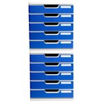 Module De Classement Modulo Office 5 Tiroirs Fermés - Bleu - Exacompta