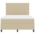 vidaXL Lit avec Sommier avec Matelas Vert Clair Gris 140x200 cm Tissu en Velours Côtelé