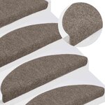 vidaXL Tapis autoadhésifs de marches 5 Pièces Crème 56x17x3 cm Aiguilleté