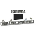 vidaXL Ensemble de meubles TV 6 Pièces Gris béton Bois d'ingénierie