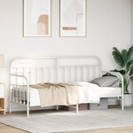 Lit banquette vidaXL Blanc 80x200 cm en Acier