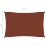 vidaXL Voile de parasol tissu oxford rectangulaire 2 5x5 m terre cuite