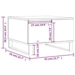 vidaXL Table basse chêne marron 55x55x36 5 cm bois d'ingénierie
