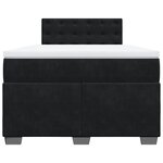 vidaXL Sommier à lattes de lit avec matelas noir 120x190 cm velours