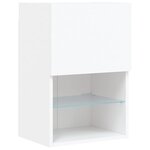vidaXL Meuble TV avec lumières LED blanc 40 5x30x60 cm