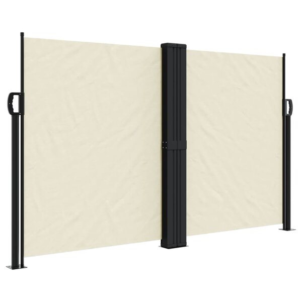 vidaXL Auvent latéral rétractable crème 140x1000 cm
